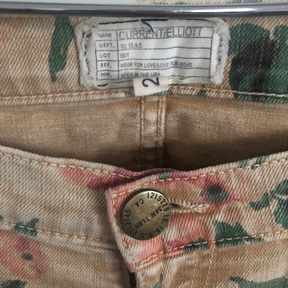 Current Elliott The Stiletto Haystack Floral Pants - Picture 5 of 12